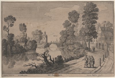 Antwerpia (akwaforta) autorstwa Wenceslaus Hollar