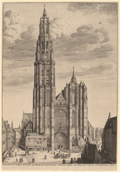 Katedra w Antwerpii autorstwa Wenceslaus Hollar