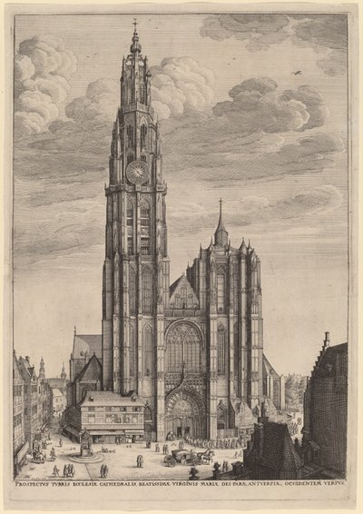 Katedra w Antwerpii autorstwa Wenceslaus Hollar