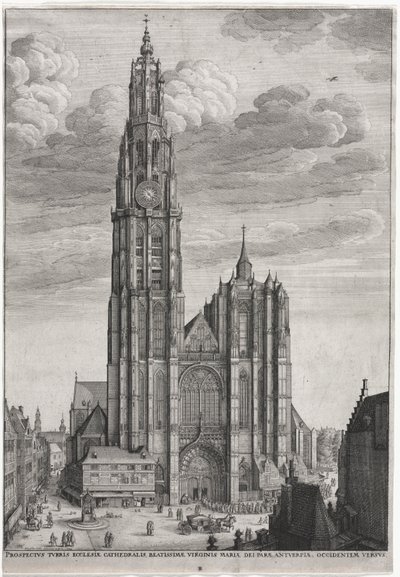 Katedra w Antwerpii autorstwa Wenceslaus Hollar