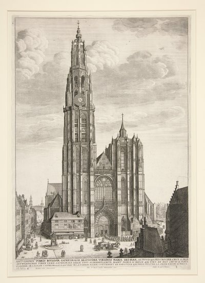 Katedra w Antwerpii autorstwa Wenceslaus Hollar