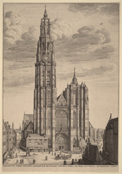 Katedra w Antwerpii autorstwa Wenceslaus Hollar