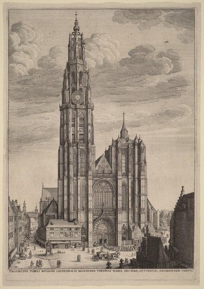 Katedra w Antwerpii autorstwa Wenceslaus Hollar
