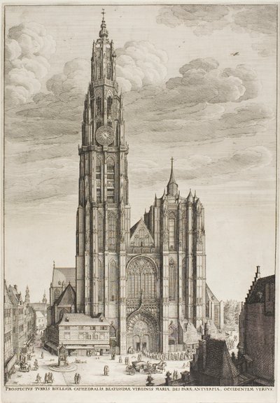 Katedra w Antwerpii autorstwa Wenceslaus Hollar