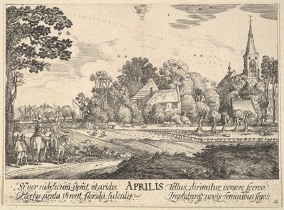 kwiecień 1628-29. autorstwa Wenceslaus Hollar