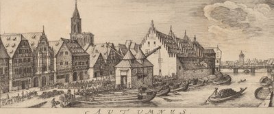Jesień: Targ Wina, ok. godz. 16281629. autorstwa Wenceslaus Hollar