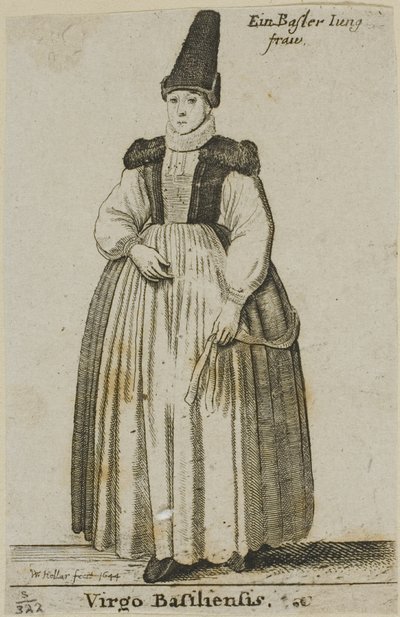 Kobieta z Bazylei autorstwa Wenceslaus Hollar