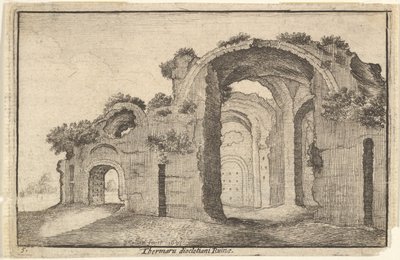 Termy Dioklecjana, Rzym, XVII wiek. autorstwa Wenceslaus Hollar