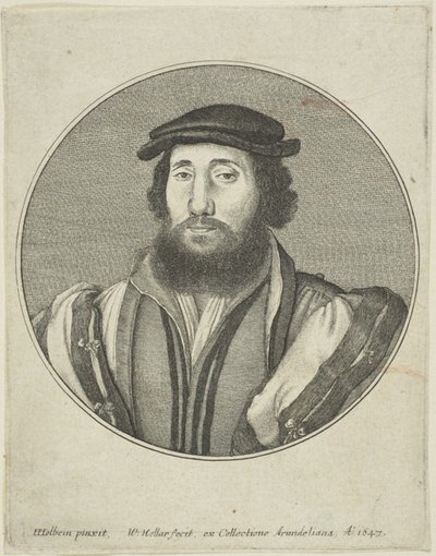 Brodaty mężczyzna autorstwa Wenceslaus Hollar