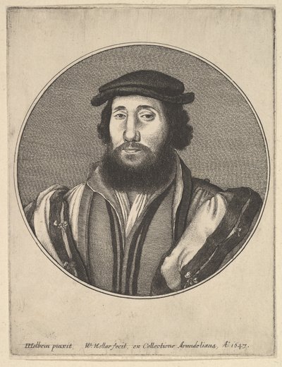 Brodaty mężczyzna, 1647. autorstwa Wenceslaus Hollar