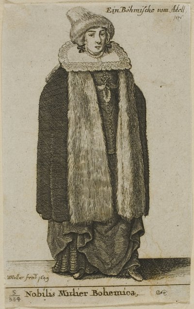 Czeska Szlachcianka autorstwa Wenceslaus Hollar