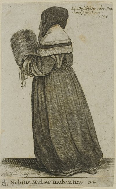 Brabancka szlachcianka autorstwa Wenceslaus Hollar
