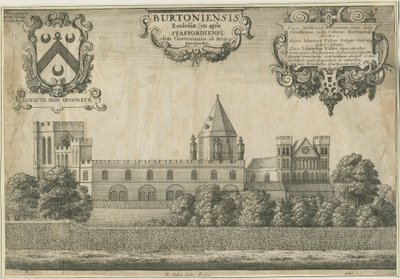 Opactwo Burton-upon-Trent: miedzioryt, 1661 autorstwa Wenceslaus Hollar