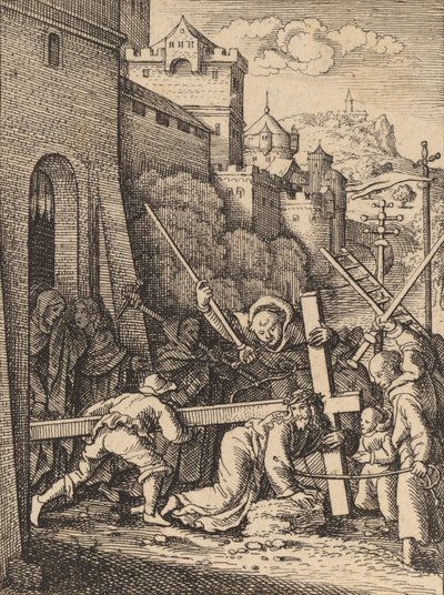 Niesienie krzyża. autorstwa Wenceslaus Hollar