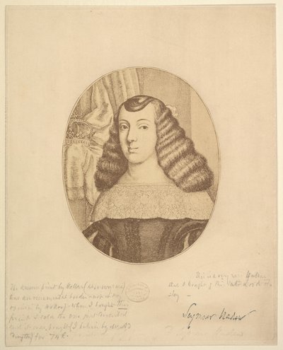 Katarzyna, księżna Portugalii, 1661. autorstwa Wenceslaus Hollar