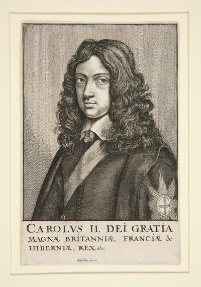 Karol II autorstwa Wenceslaus Hollar