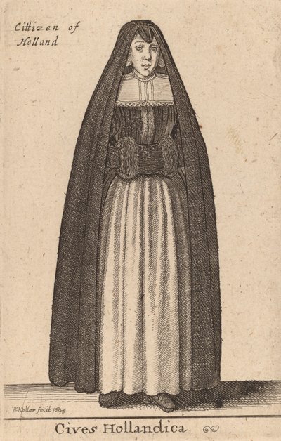 obywatele holenderscy, 1643. autorstwa Wenceslaus Hollar