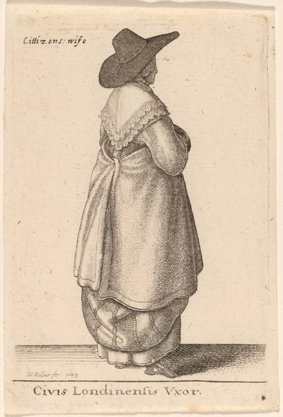 Obywatel Londynu Vxor autorstwa Wenceslaus Hollar