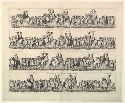 Procesja koronacyjna Karola II przez Londyn, 1662. autorstwa Wenceslaus Hollar