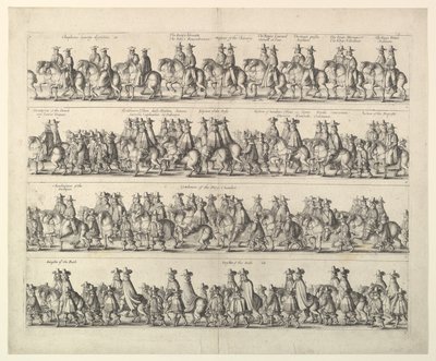 Procesja koronacyjna Karola II przez Londyn, 1662. autorstwa Wenceslaus Hollar