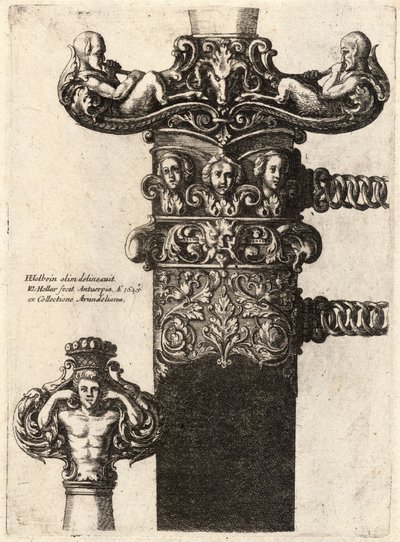 Sztylet i pochwa, z rysunku Hansa Holbeina autorstwa Wenceslaus Hollar