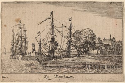 Delfshaven autorstwa Wenceslaus Hollar