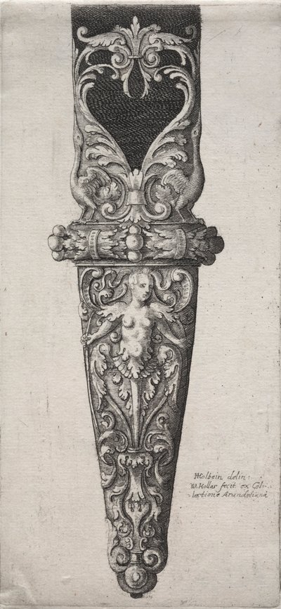 Projekt pochwy sztyletu. autorstwa Wenceslaus Hollar