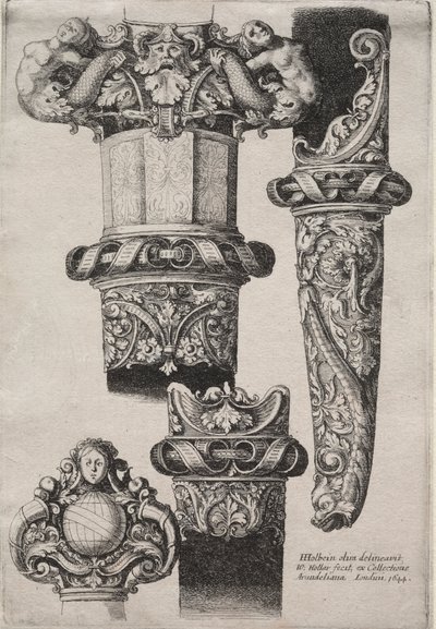 Projekt dla sztyletów autorstwa Wenceslaus Hollar