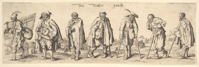Gildia żebraków Siedmiu żebraków, 1630. autorstwa Wenceslaus Hollar