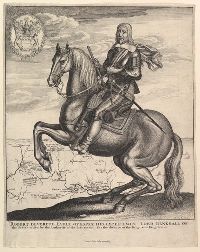 Hrabia Essex na koniu, 1643. autorstwa Wenceslaus Hollar