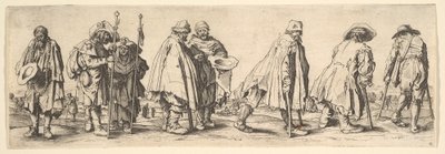 Ośmiu żebraków, 1630. autorstwa Wenceslaus Hollar