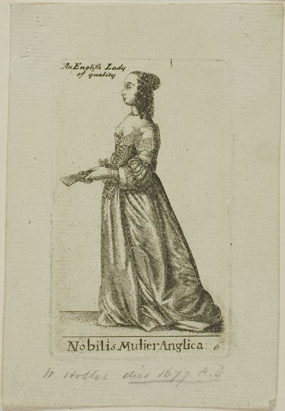 Angielska szlachcianka autorstwa Wenceslaus Hollar