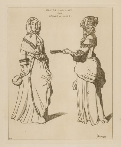 Angielki, 1644 autorstwa Wenceslaus Hollar