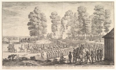 Wjazd hrabiego Thurn i Taxis do Hemissen, ca. 1651. autorstwa Wenceslaus Hollar