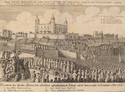 Egzekucja Thomasa Wentwortha, 1641. autorstwa Wenceslaus Hollar