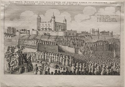 Egzekucja hrabiego Strafford autorstwa Wenceslaus Hollar