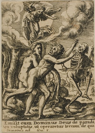 Wypędzenie z raju autorstwa Wenceslaus Hollar