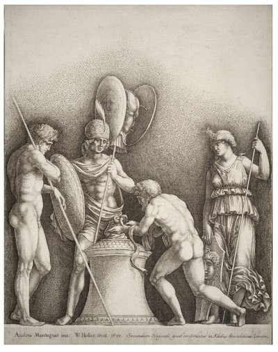 Cztery klasyczne postacie, według Mantegna autorstwa Wenceslaus Hollar