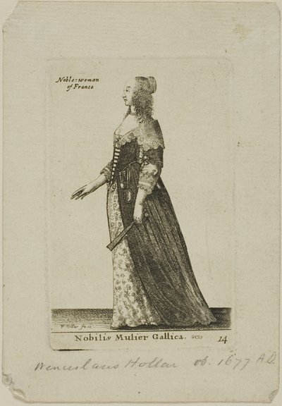 Francuska szlachcianka autorstwa Wenceslaus Hollar
