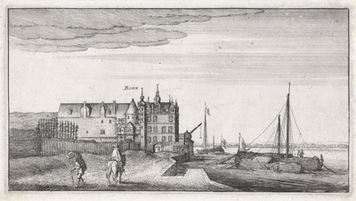 Widok kancelarii nad Renem w pobliżu Bonn autorstwa Wenceslaus Hollar