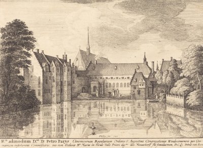 Opactwo Groenendael, 1647. autorstwa Wenceslaus Hollar