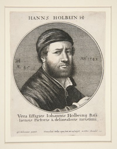 Hans Holbein Młodszy (1497/8-1543) autorstwa Wenceslaus Hollar