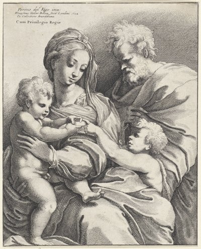 Święta Rodzina z Janem Chrzcicielem autorstwa Wenceslaus Hollar