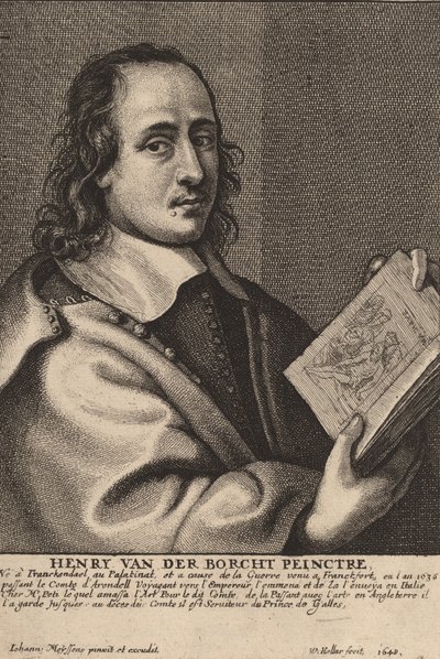 Henry van der Borcht, malarz, 1648. autorstwa Wenceslaus Hollar