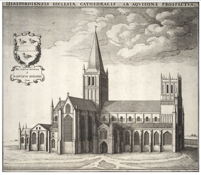 Katedra w Hereford autorstwa Wenceslaus Hollar