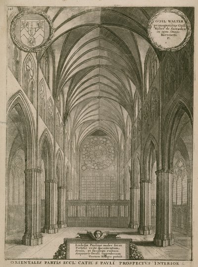 Wnętrze katedry św. Pawła, Londyn autorstwa Wenceslaus Hollar