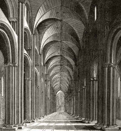 Wnętrze nawy kościoła św. Pawła, z „London Pictures: Drawn with Pen and Pencil”, autorstwa ks. Richarda Lovetta, opublikowane w 1890 r. autorstwa Wenceslaus Hollar