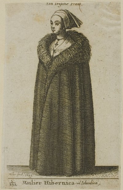 Irlandzka kobieta autorstwa Wenceslaus Hollar