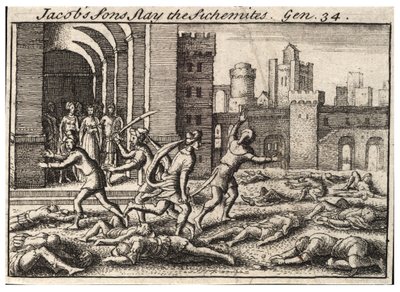 Synowie Jakuba zabijają Szechemitów. Stan 2 autorstwa Wenceslaus Hollar