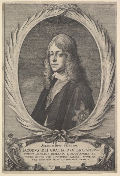 Jakub, książę Yorku, 1651. autorstwa Wenceslaus Hollar